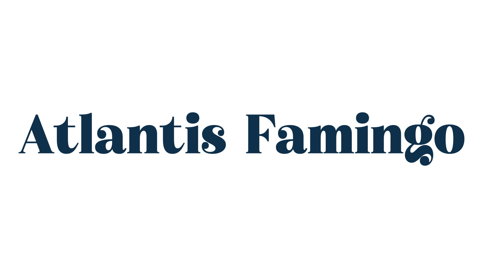 Atlantis Famingo, basic serif font preview
