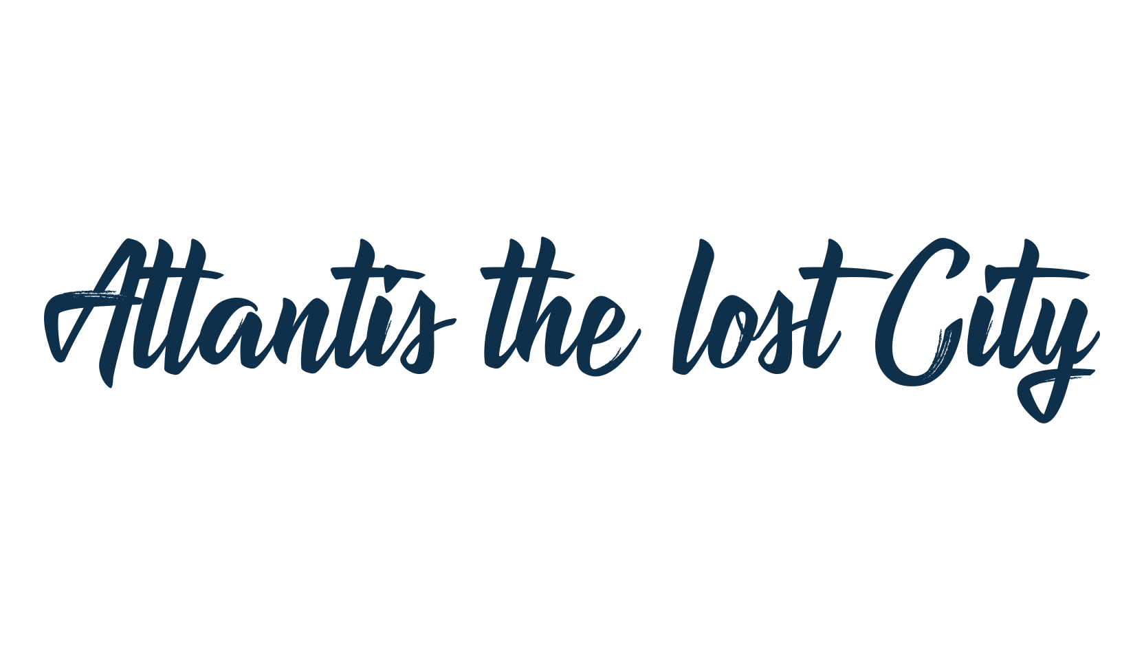Atlantis the lost City, script calligraphy fancy decorative font preview