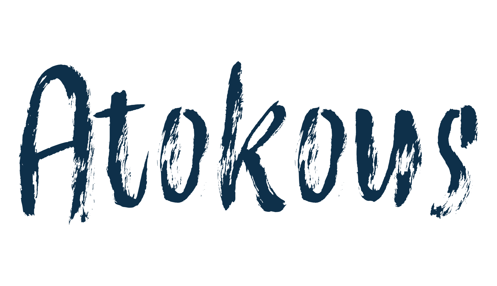 Atokous, brush font preview