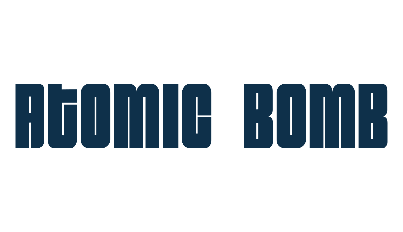 Atomic Bomb, fancy various techno sci-fi font preview