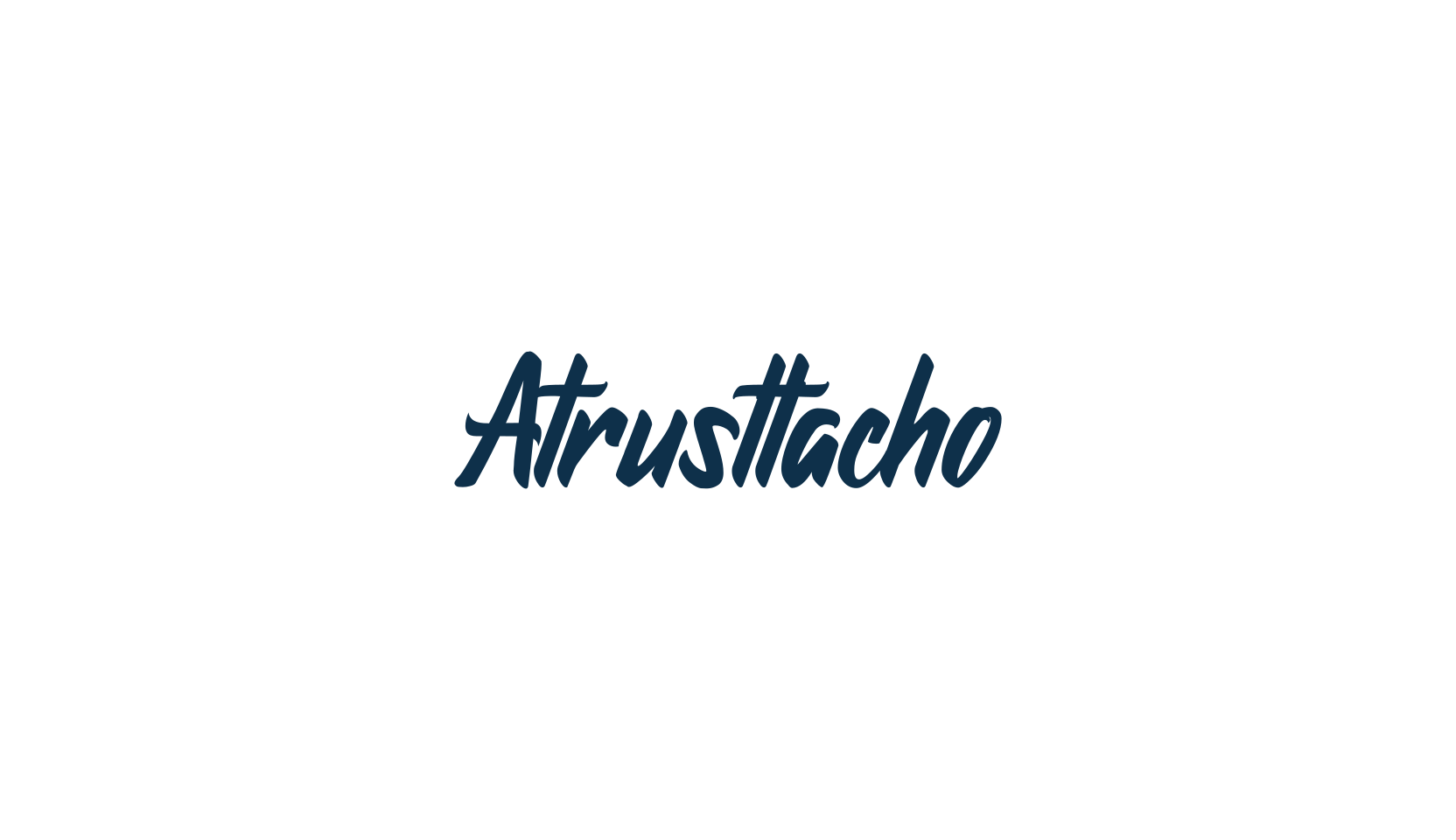 Atrusttacho, script brush fancy decorative calligraphy font preview