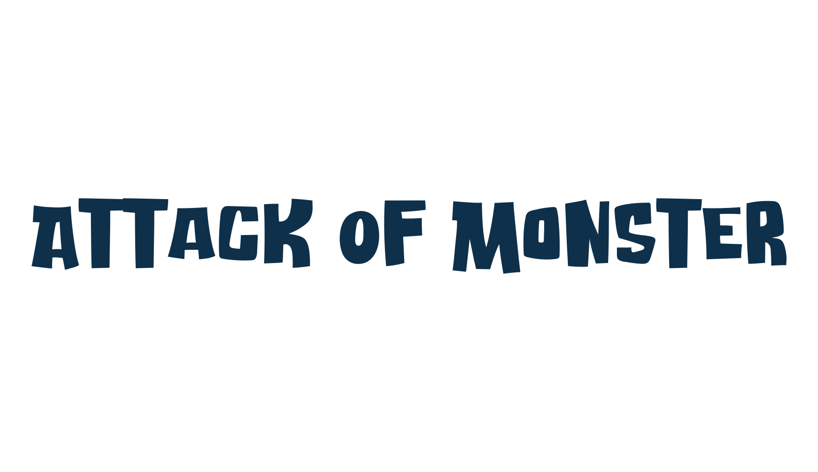 Attack Of Monster, fancy cartoon decorative font preview