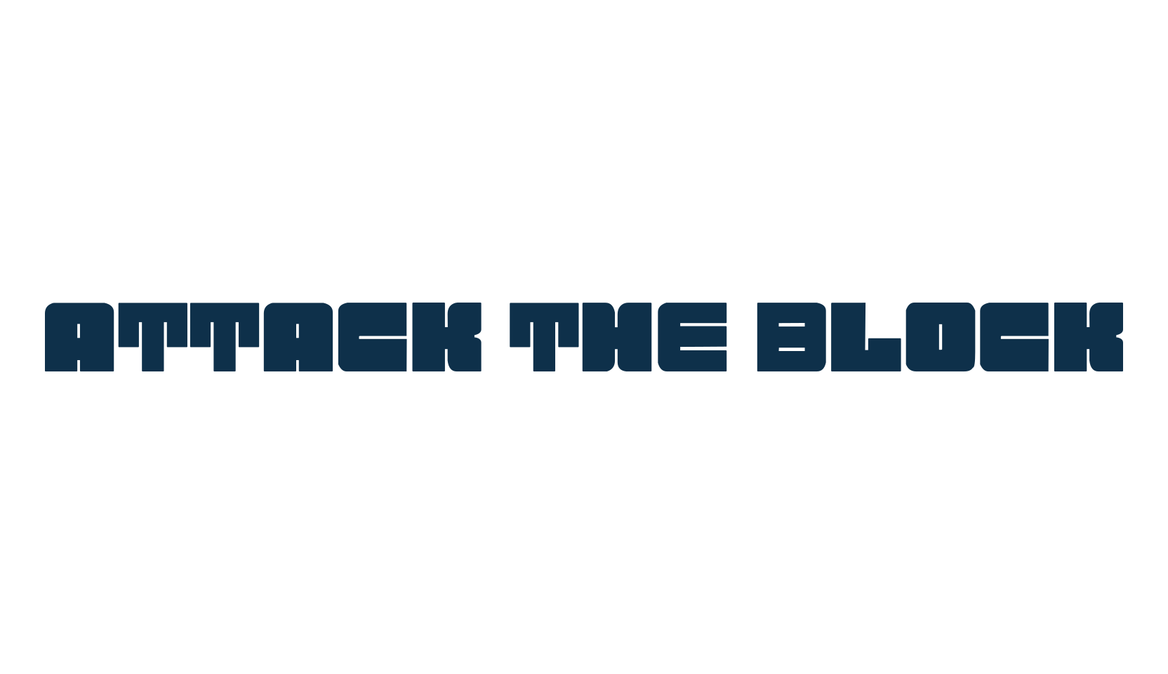 Attack the Block, fancy groovy decorative font preview
