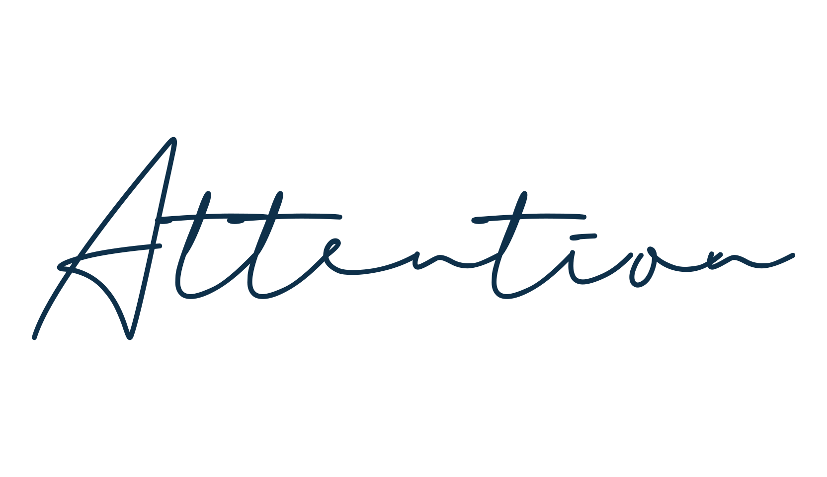 Attention (attention-3), handwriting font preview