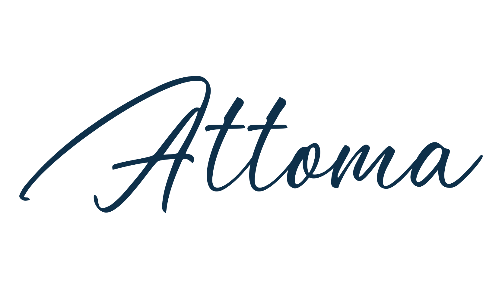 Attoma, script handwritten fancy decorative calligraphy font preview