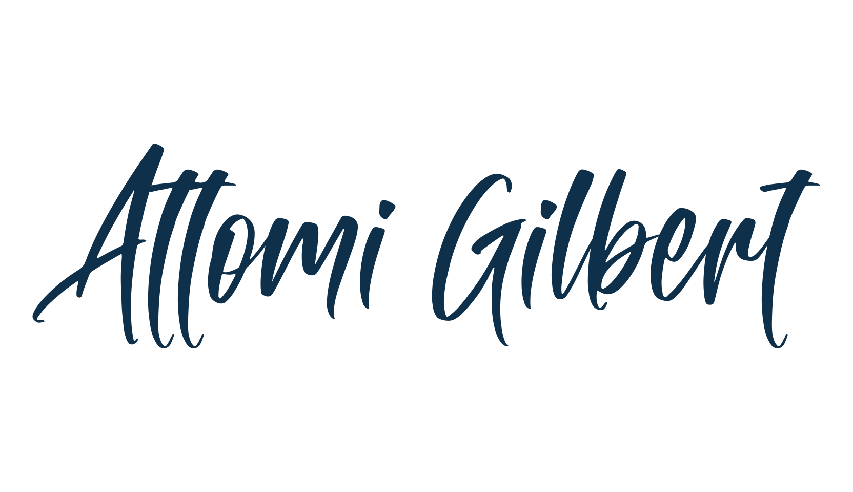 Attomi Gilbert, brush font preview