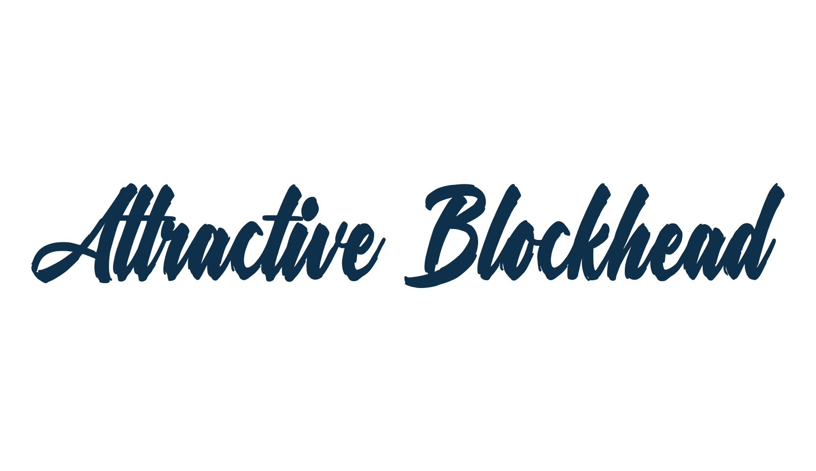 Attractive Blockhead, brush font preview
