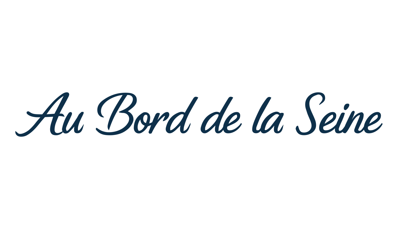 Au Bord de la Seine, handwriting font preview