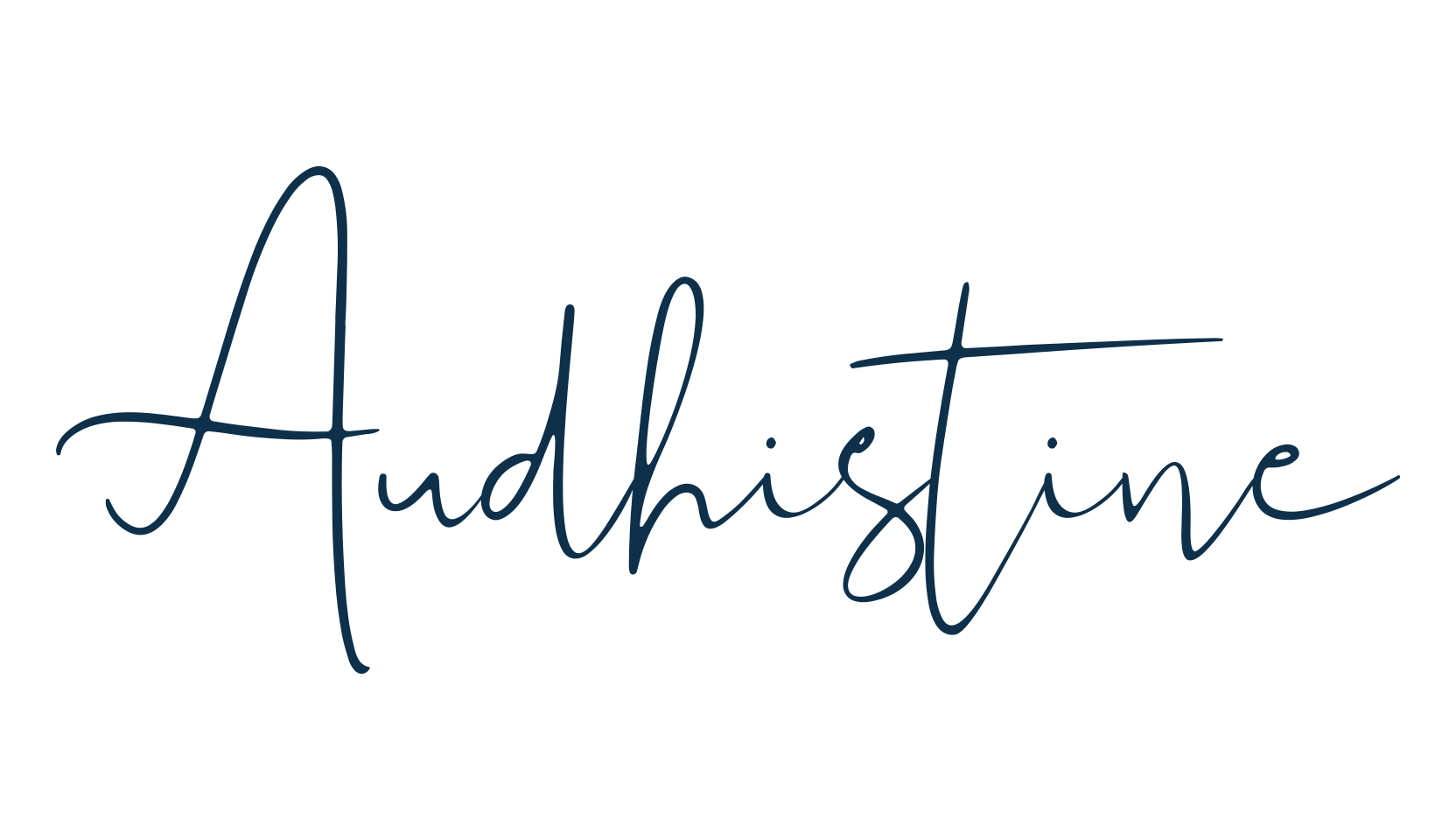 Audhistine, handwriting font preview