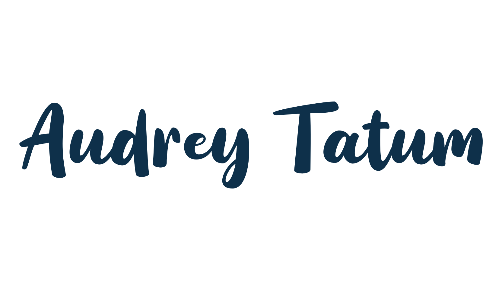Audrey Tatum, handwriting font preview