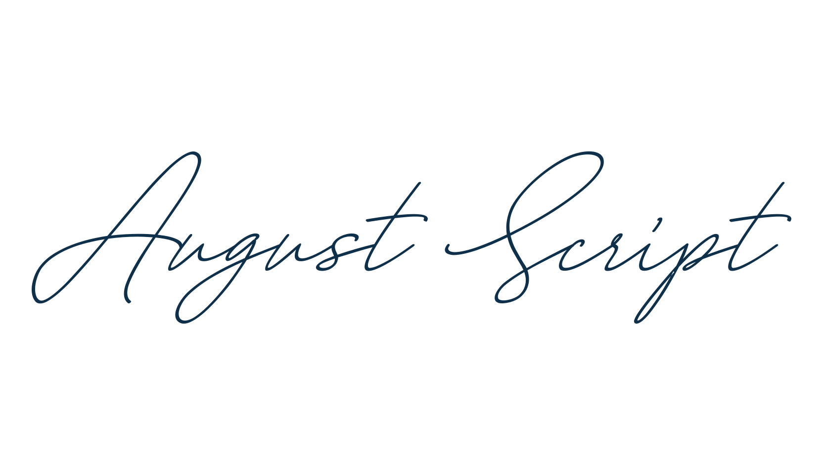 August Script, script handwritten fancy decorative calligraphy font preview