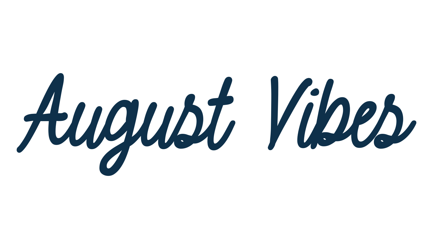 August Vibes, handwriting font preview