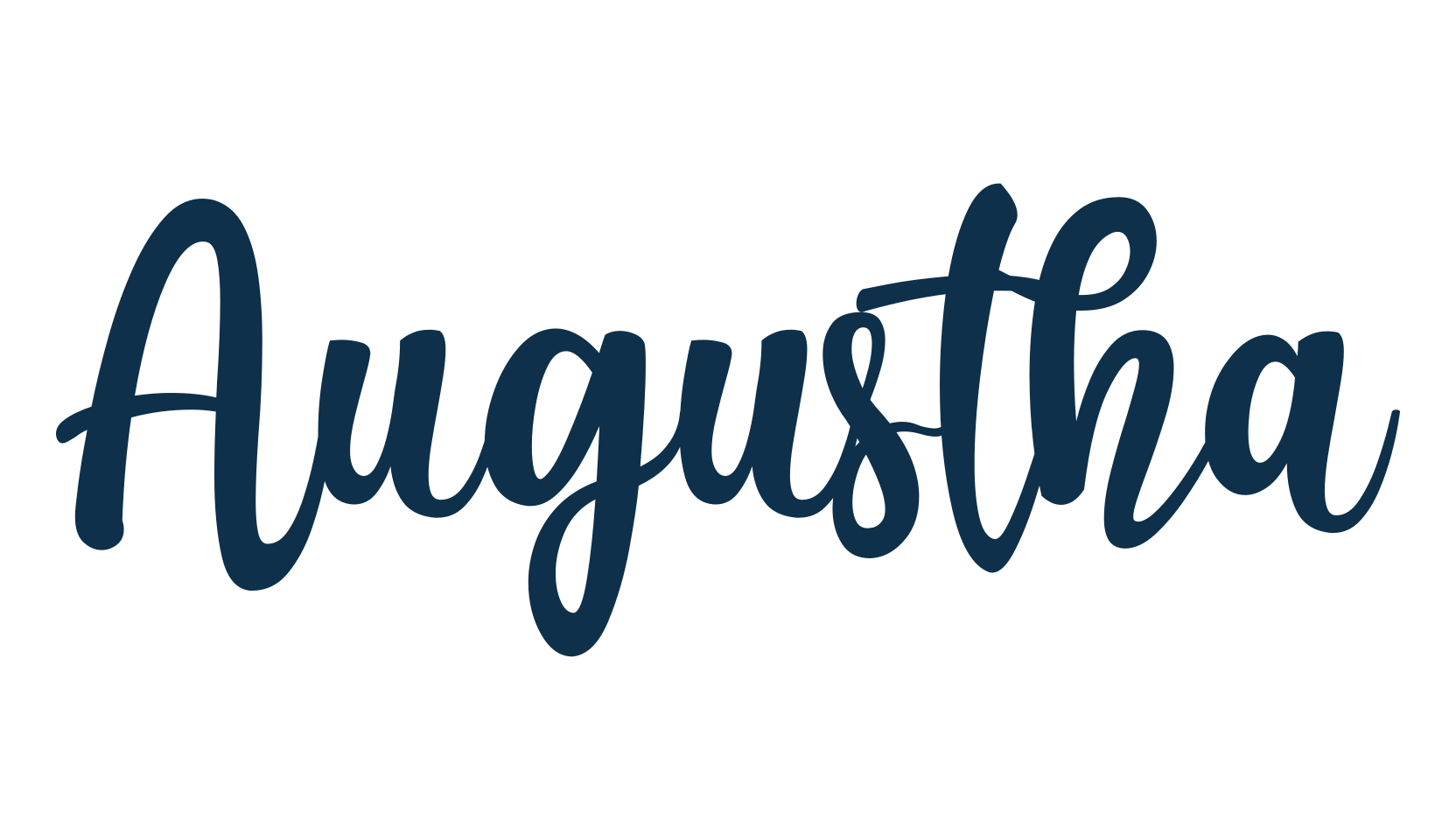 Augustha, calligraphy font preview