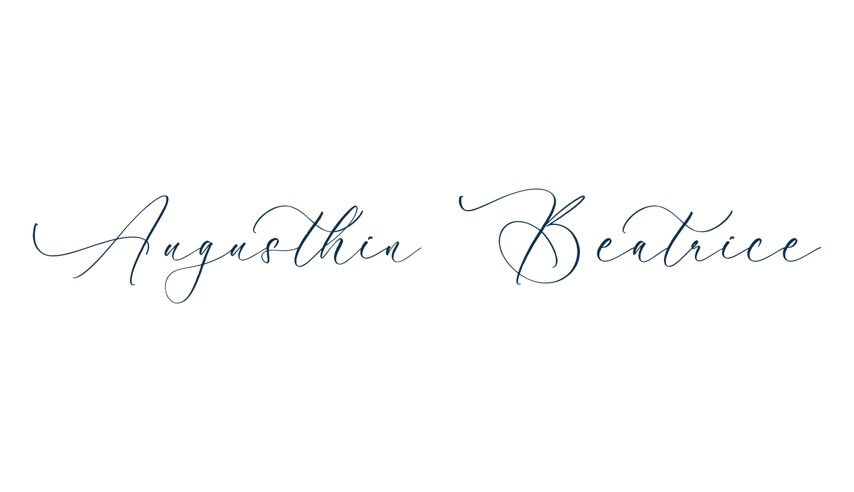 Augusthin Beatrice, handwriting font preview