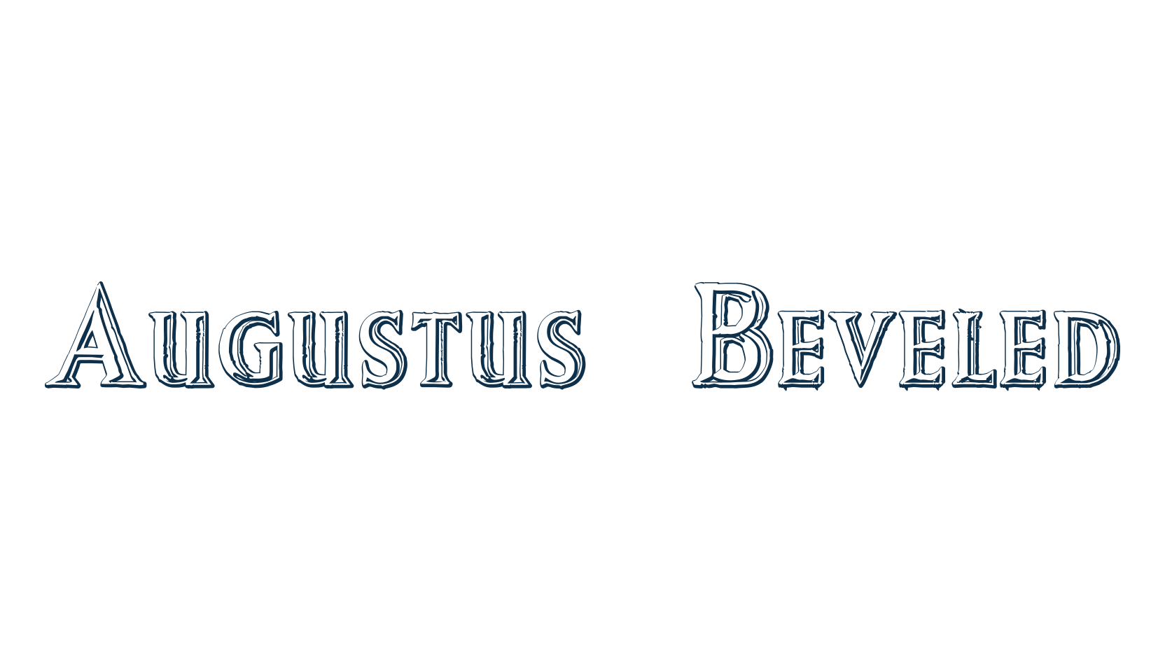 Augustus Beveled, fancy retro decorative font preview