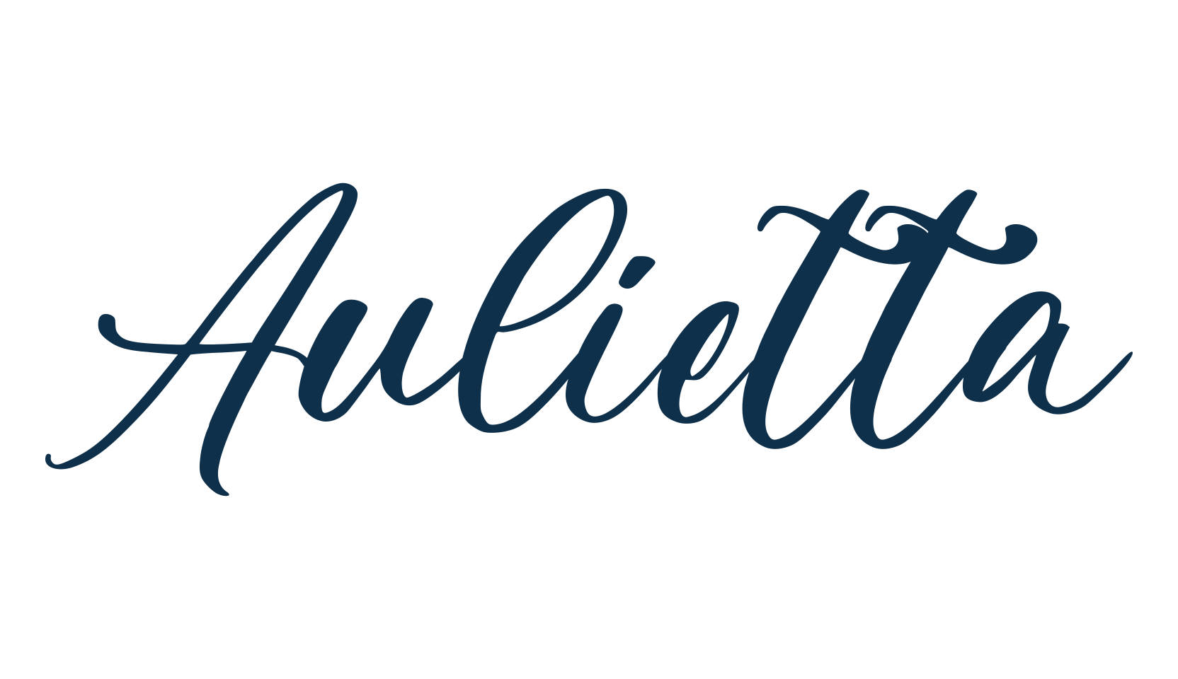 Aulietta, script calligraphy fancy decorative font preview