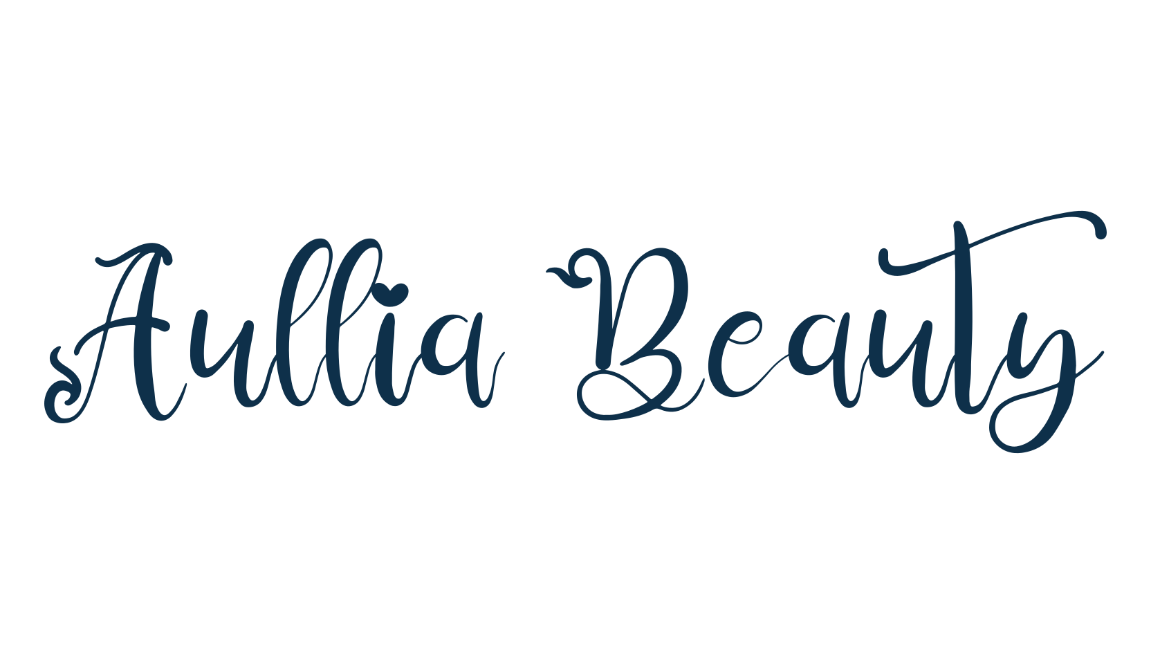 Aullia Beauty, script calligraphy fancy decorative font preview