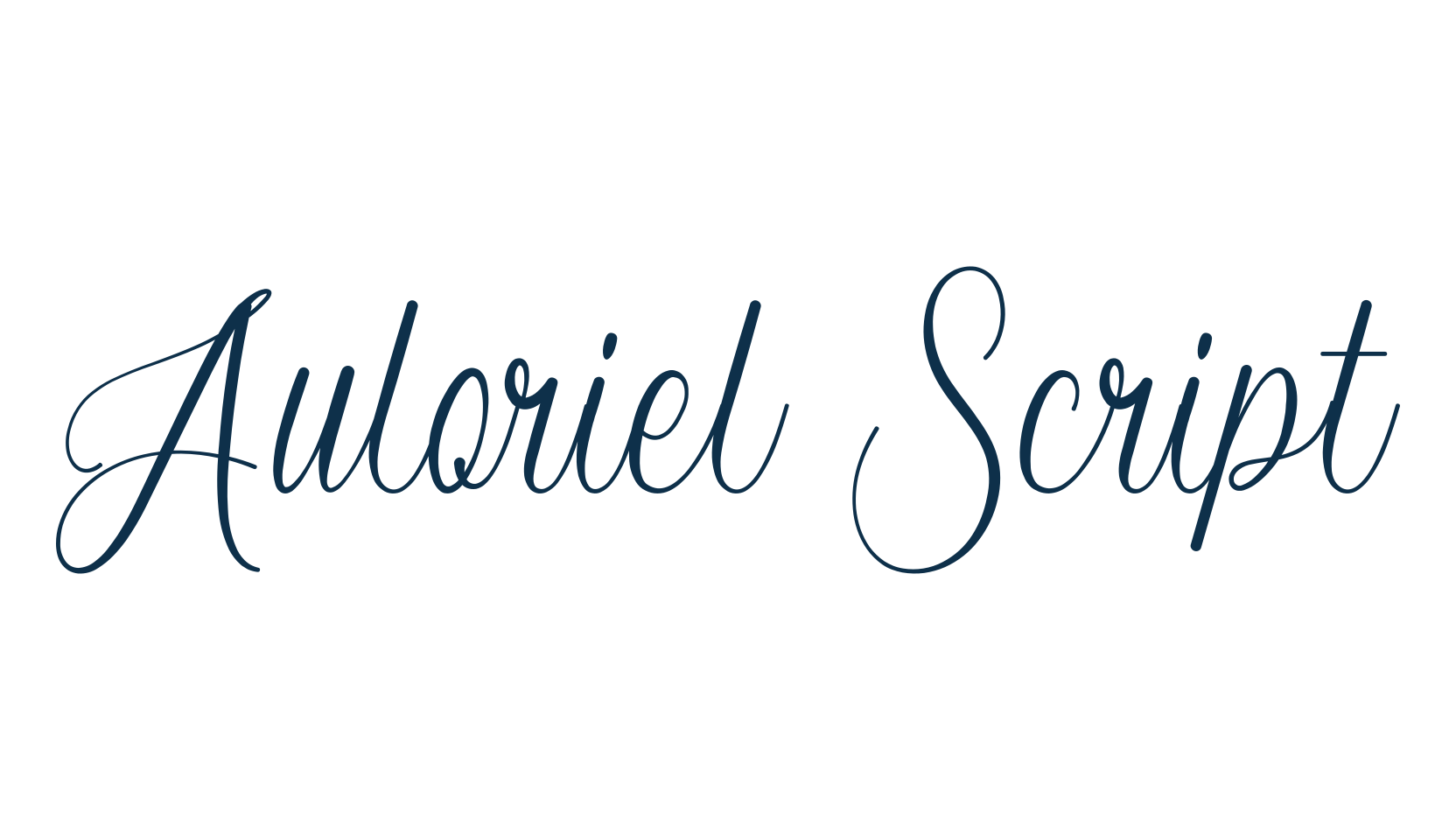 Auloriel Script, calligraphy font preview