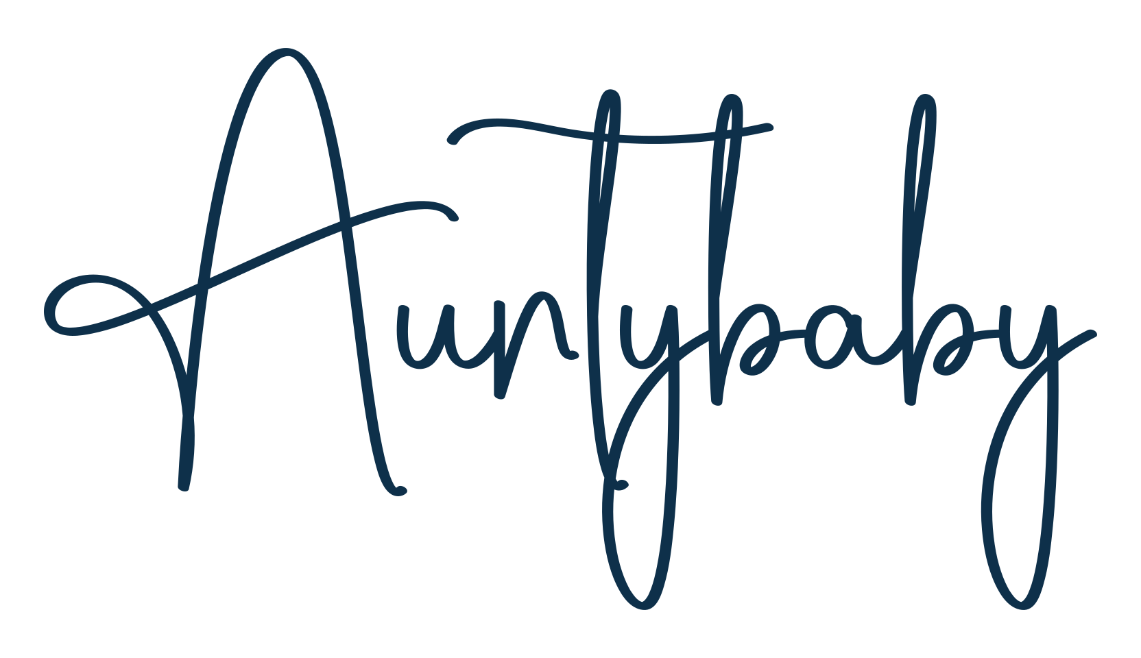 Auntybaby, script handwritten fancy decorative calligraphy font preview