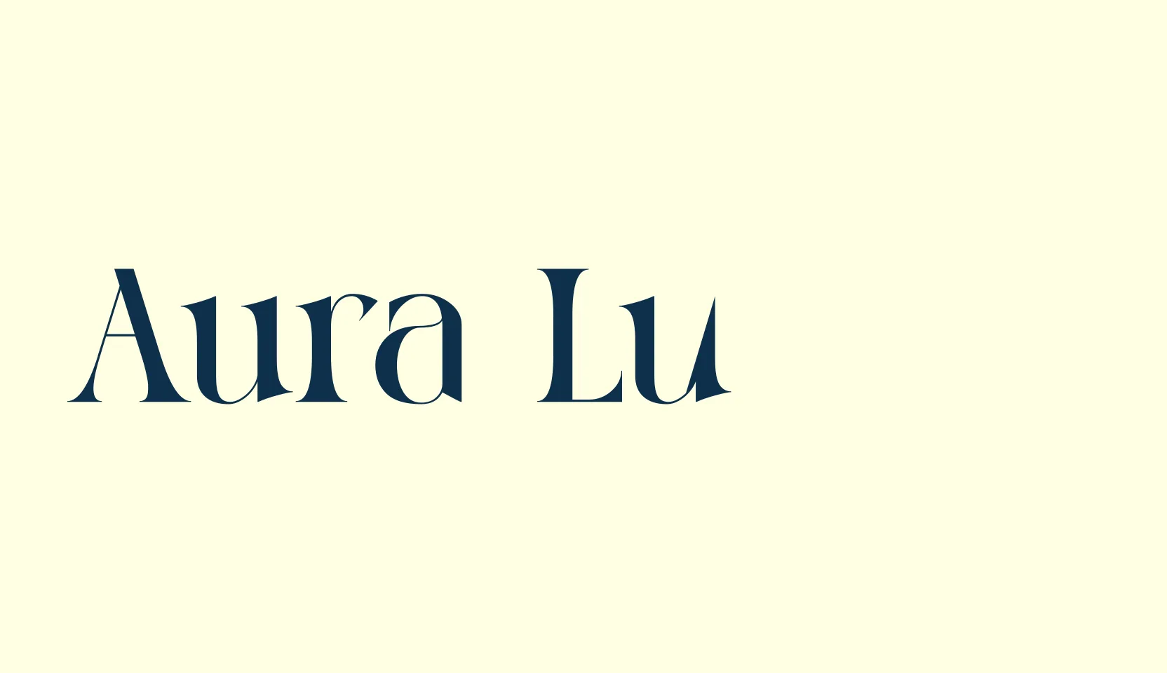 Aura Luxess, serif font preview