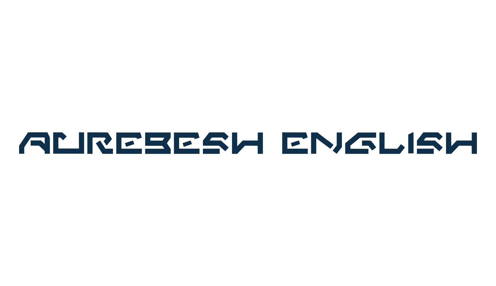 Aurebesh English, sci-fi font preview