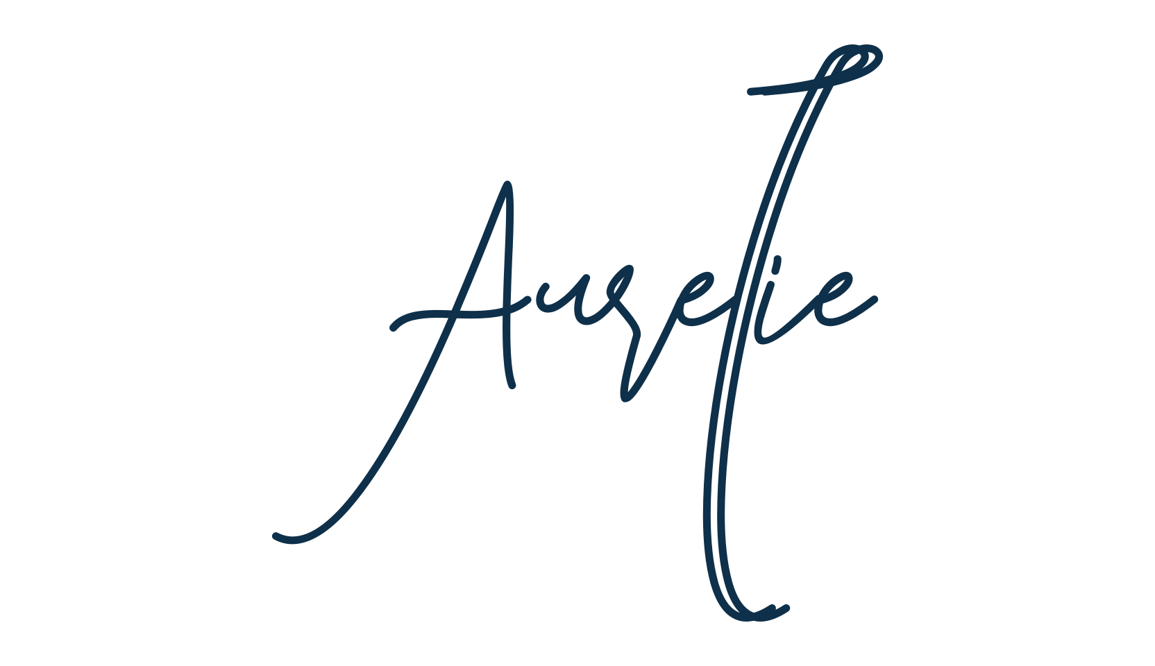 Aurellie, handwriting font preview