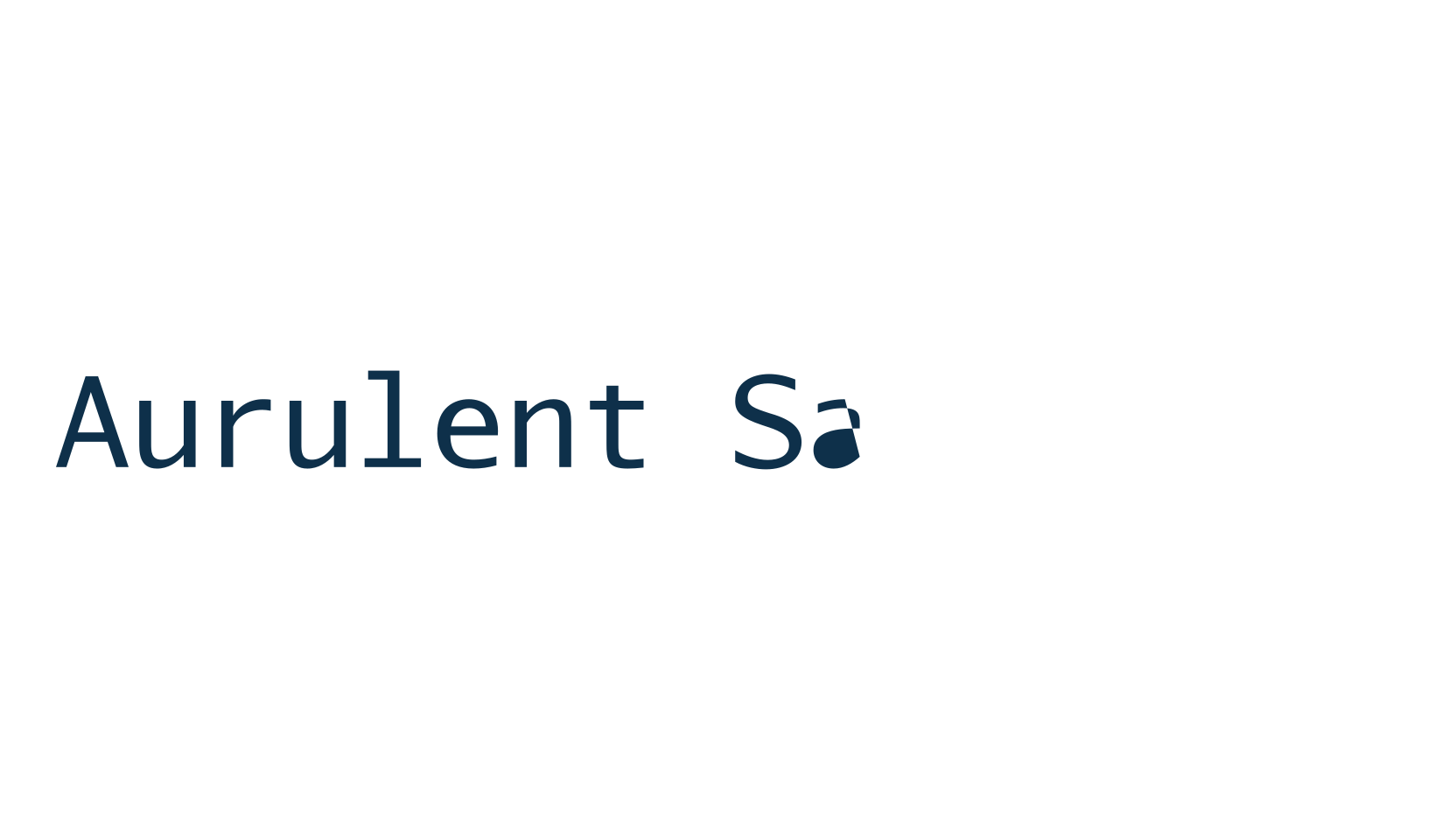 Aurulent Sans Mono, fixed width font preview