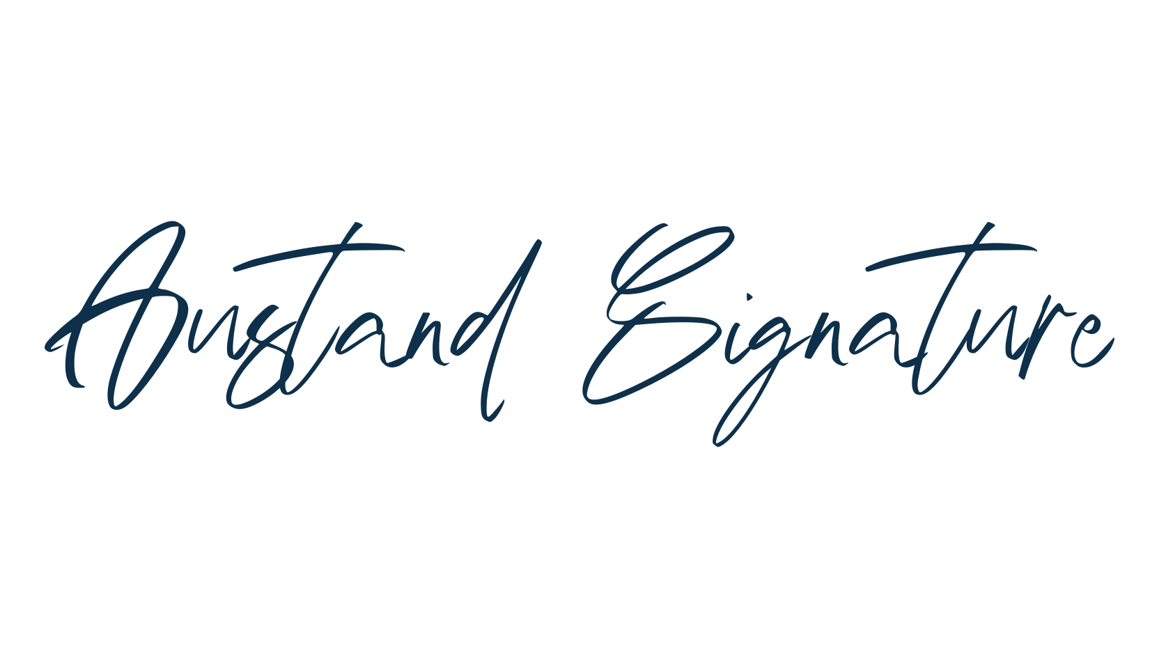 Austand Signature, script handwritten fancy decorative calligraphy font preview