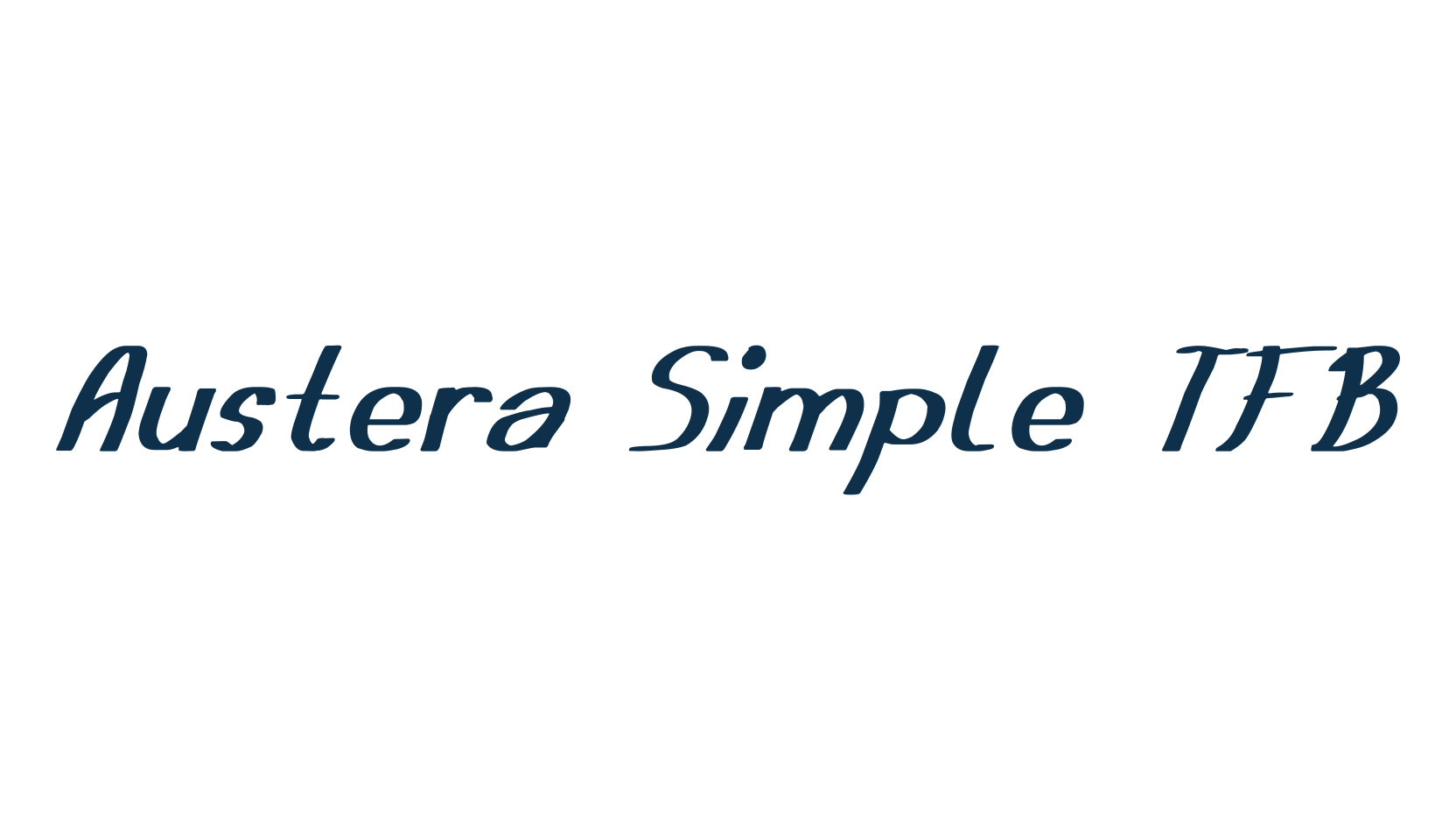 Austera Simple TFB, fancy decorative font preview