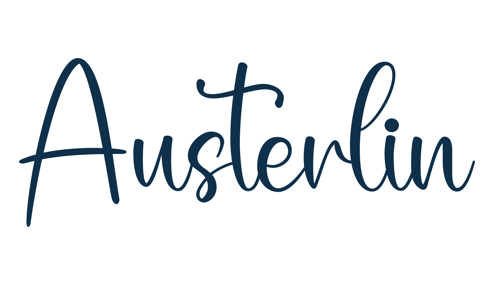Austerlin, handwriting font preview