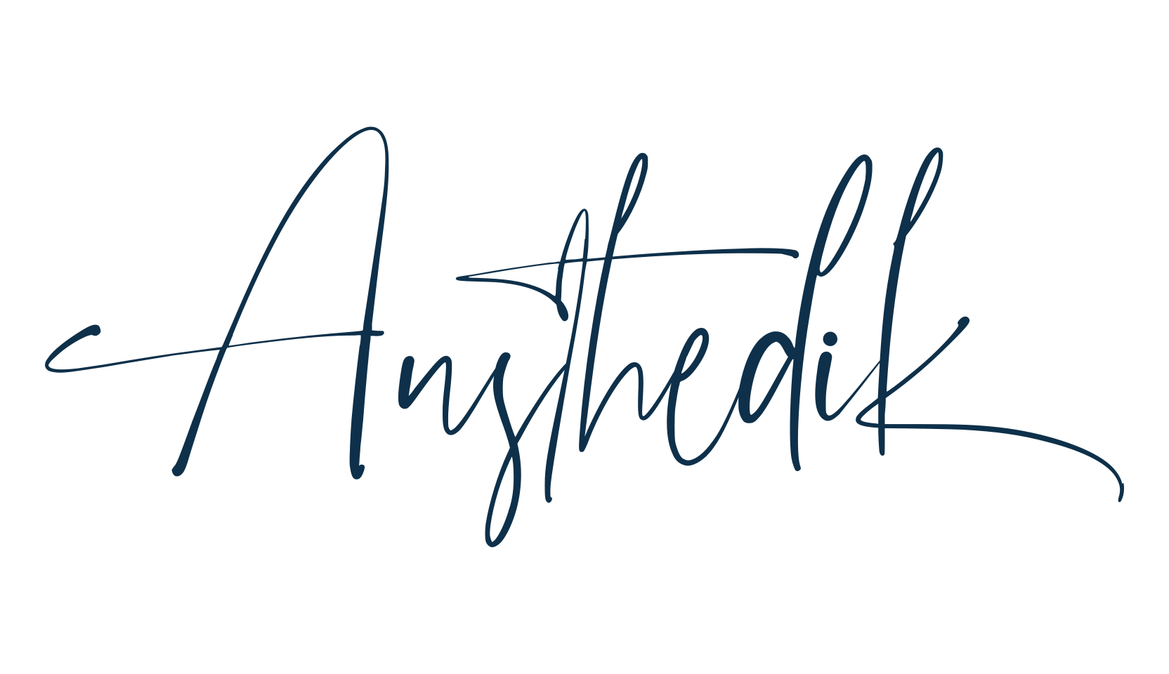 Austhedik, script handwritten fancy decorative calligraphy font preview