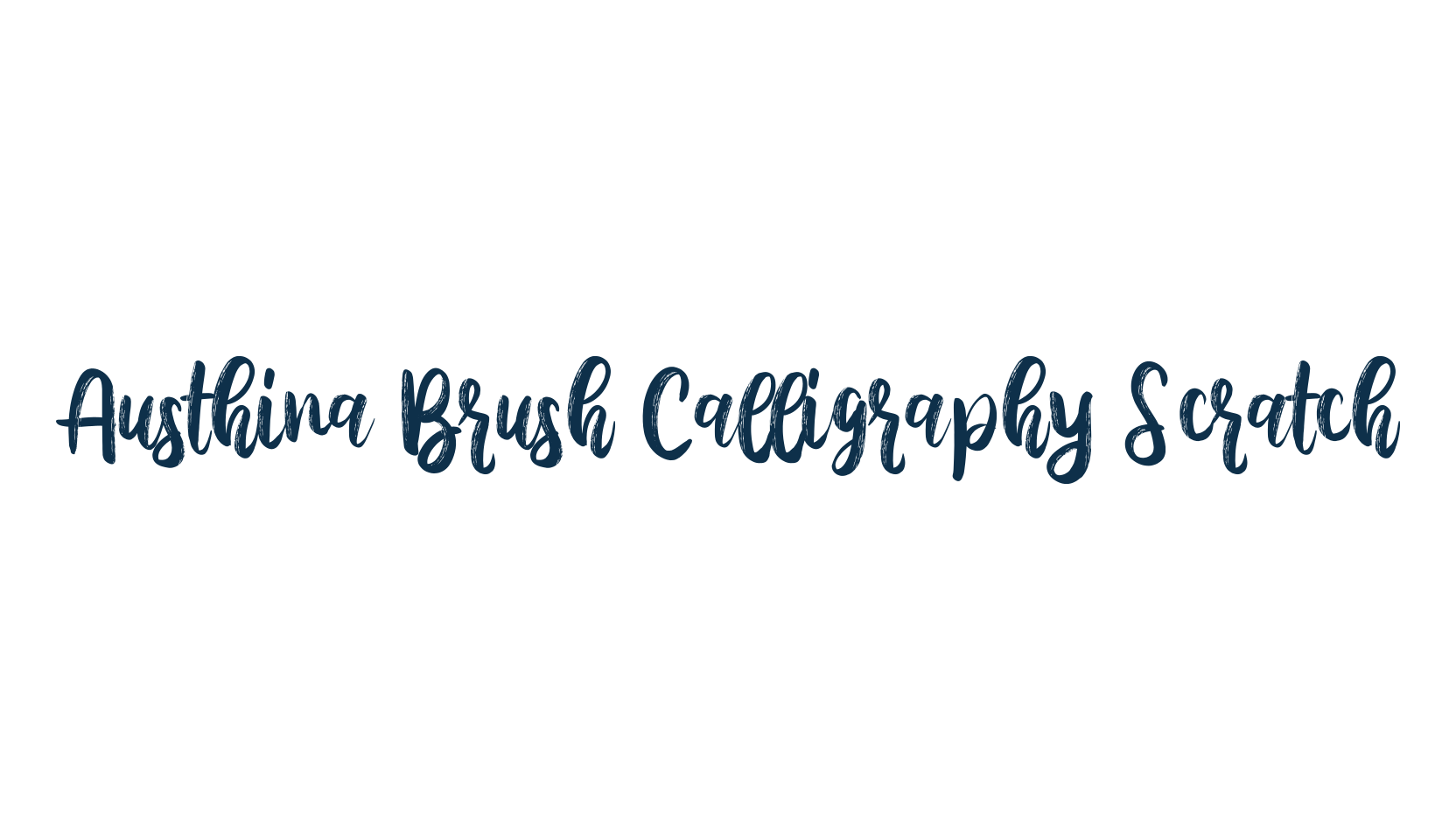 Austhina Brush Calligraphy Scratch, script brush fancy decorative calligraphy font preview