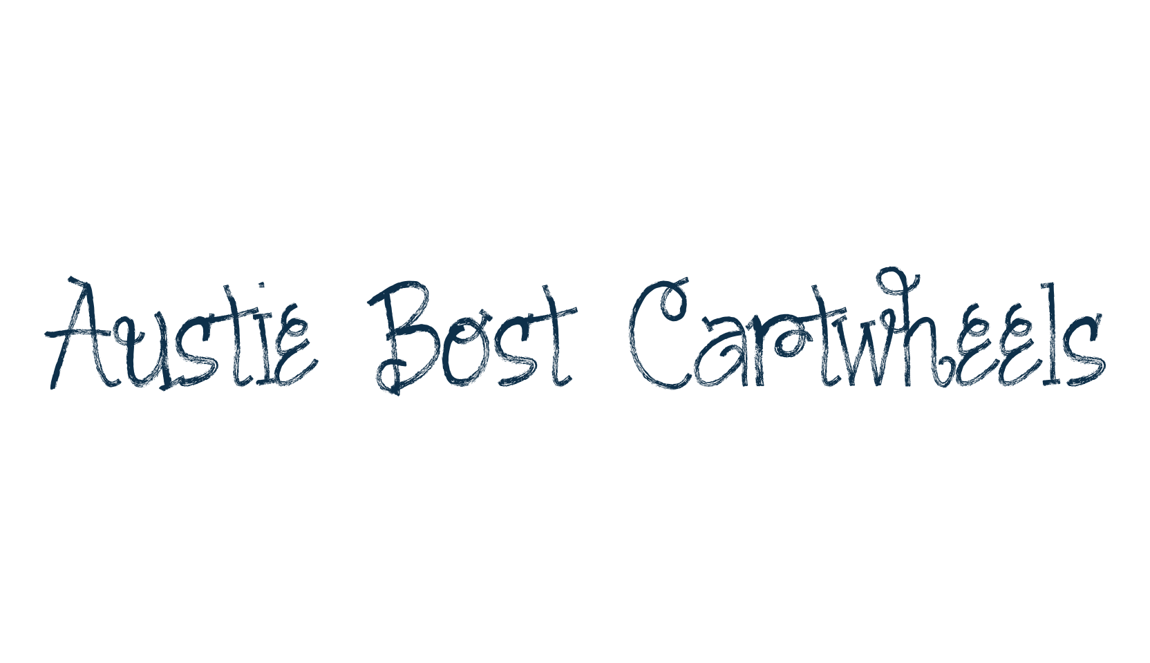 Austie Bost Cartwheels, fancy curly decorative font preview