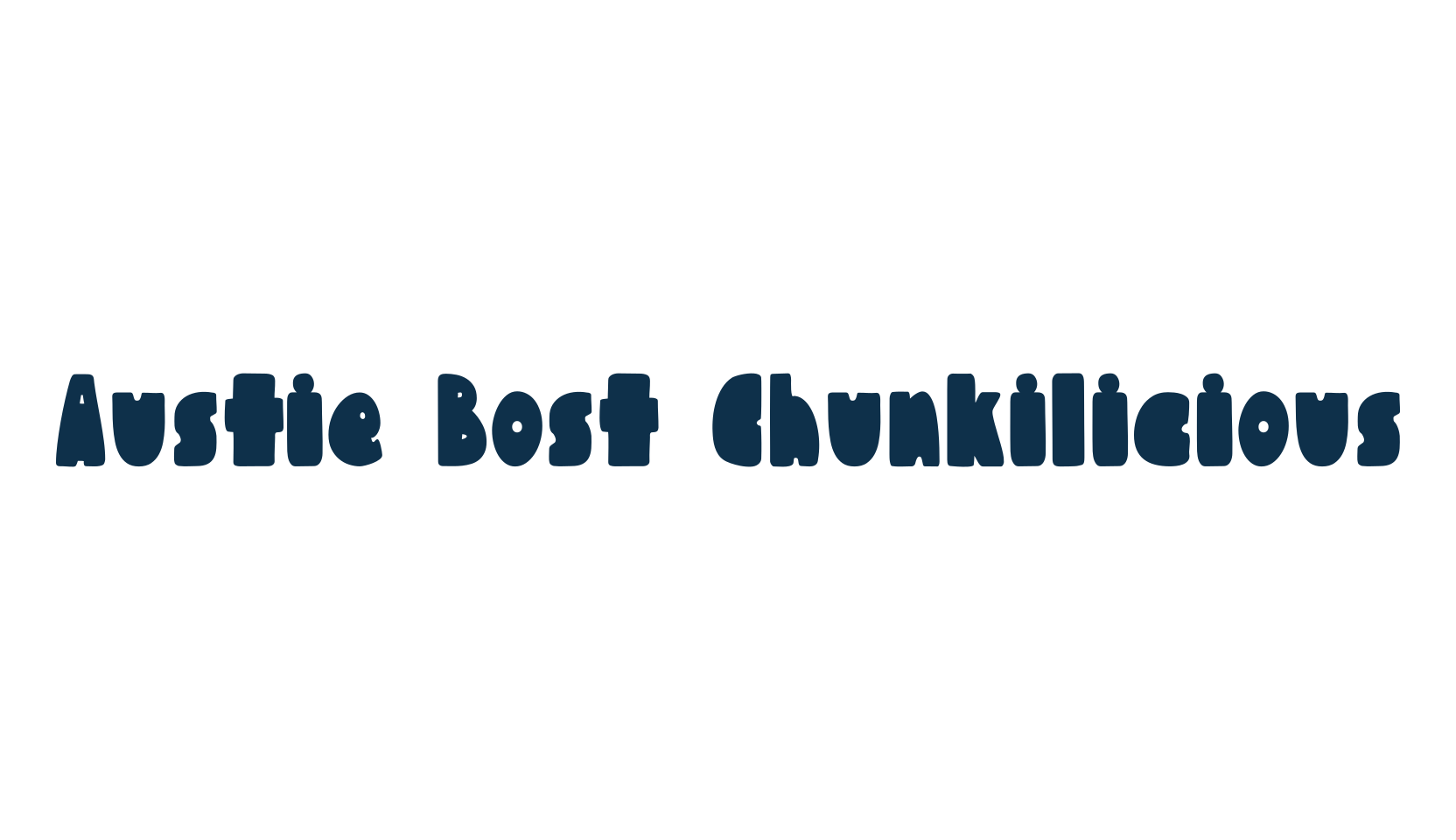 Austie Bost Chunkilicious, cartoon font preview