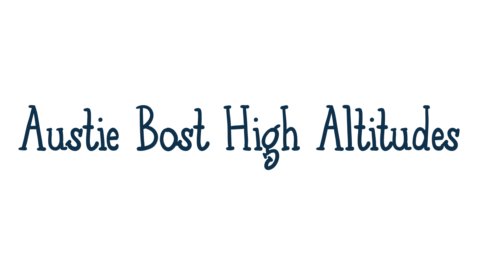 Austie Bost High Altitudes, fancy decorative font preview