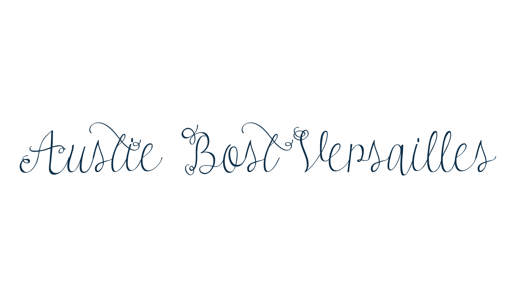 Austie Bost Versailles, fancy decorative font preview