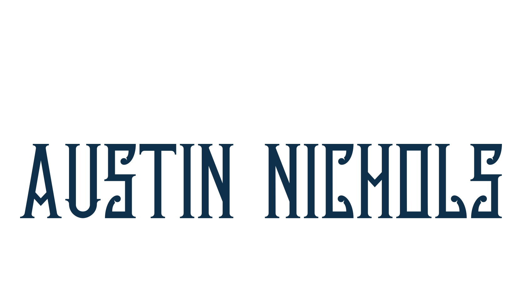 Austin Nichols, fancy retro decorative font preview