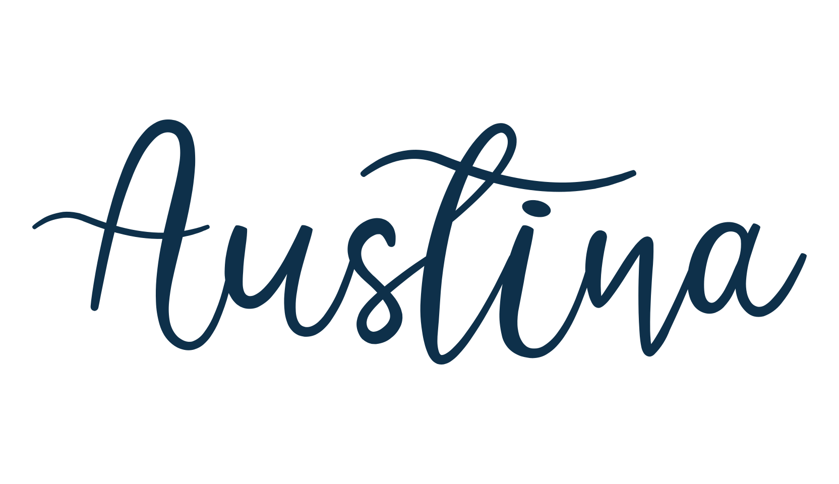 Austina, handwriting font preview