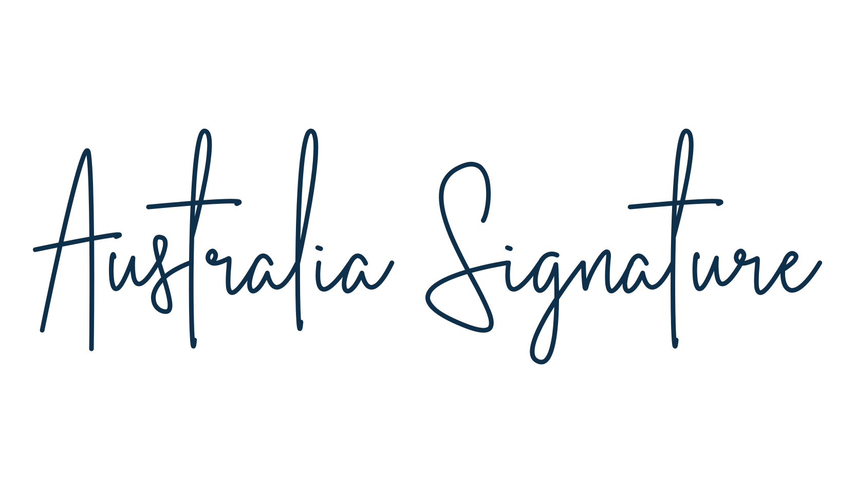 Australia Signature, script handwritten fancy decorative calligraphy font preview