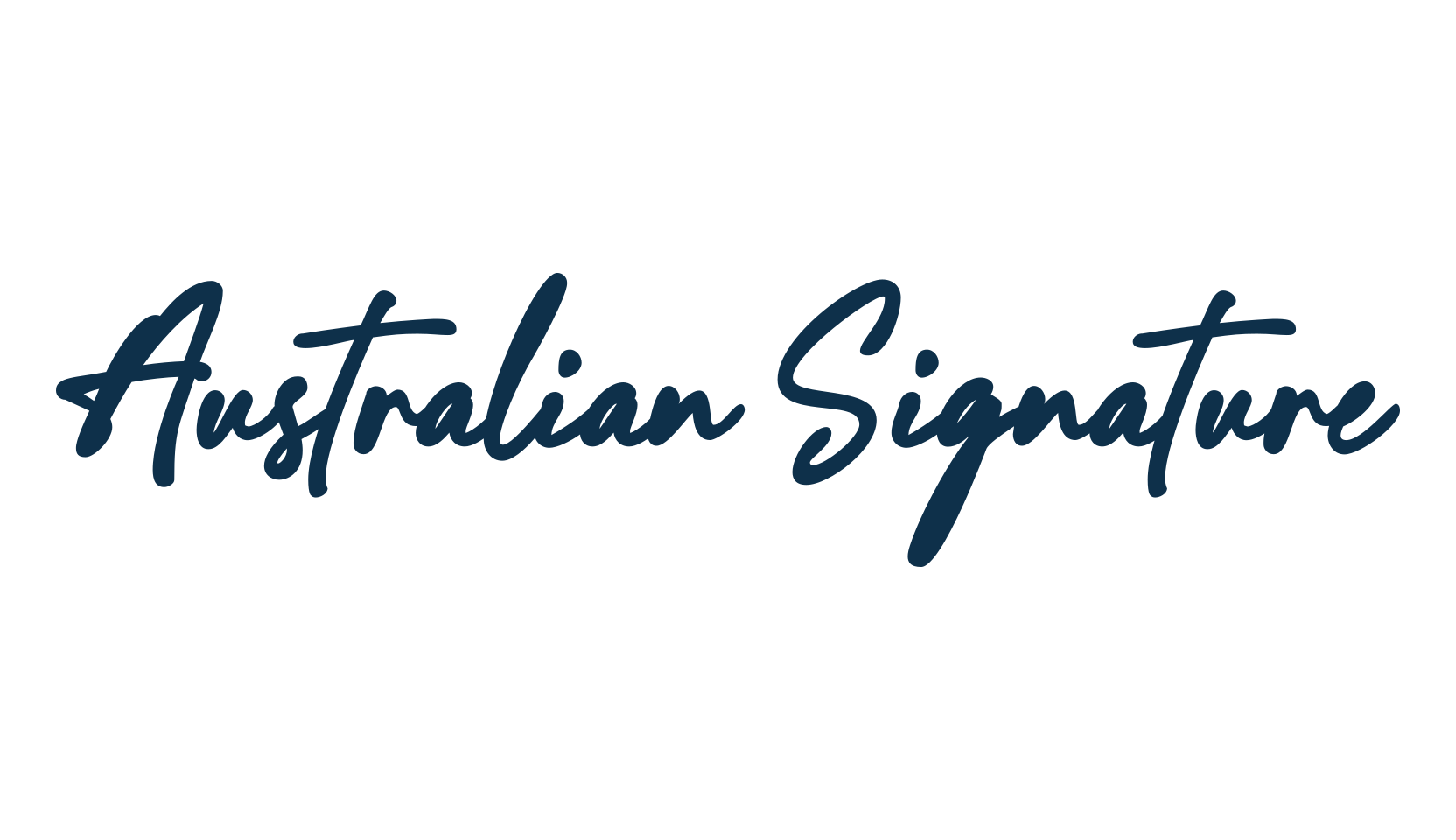 Australian Signature, script handwritten fancy decorative calligraphy font preview