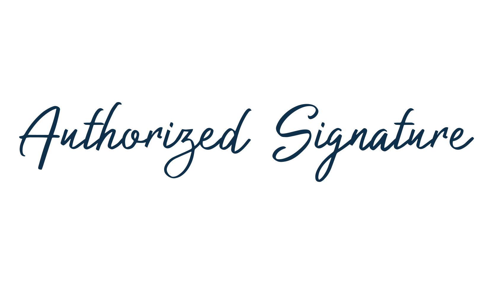 Authorized Signature, script handwritten fancy decorative calligraphy font preview