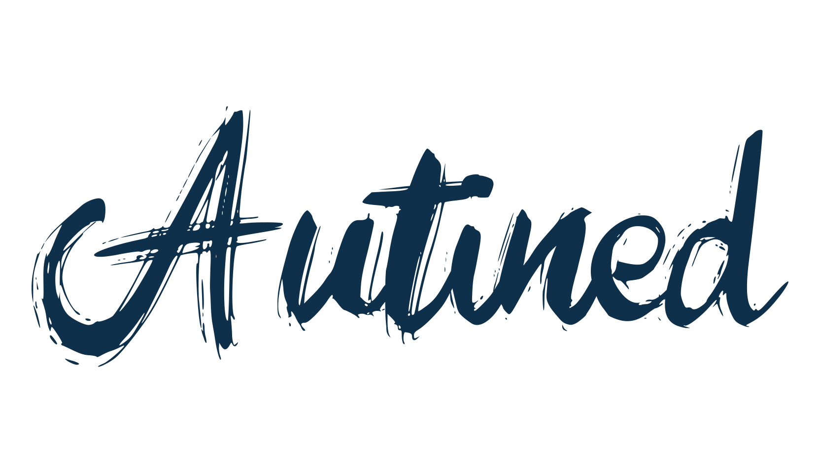 Autined, brush font preview