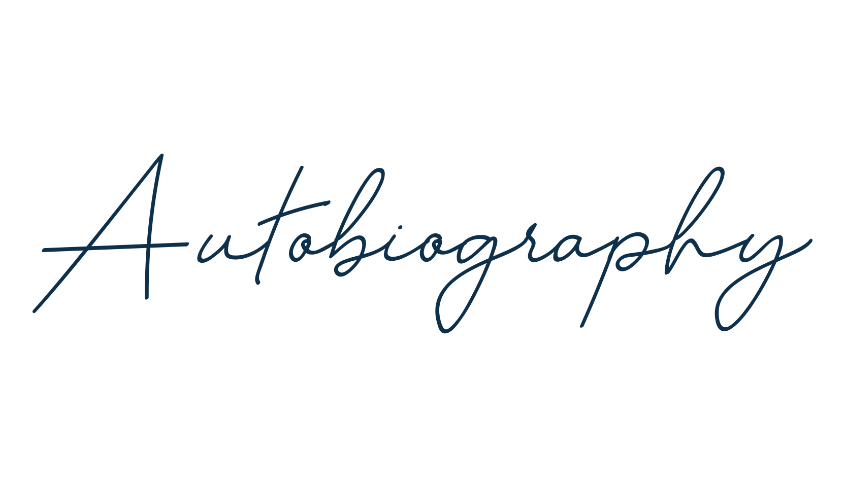 Autobiography, script handwritten fancy decorative calligraphy font preview