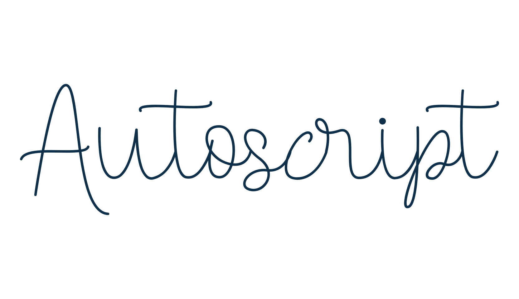 Autoscript, handwriting font preview
