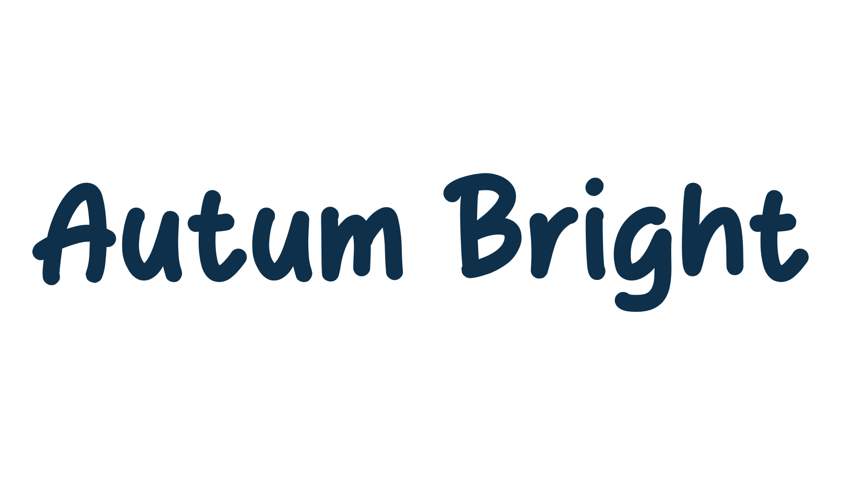 Autum Bright, handwriting font preview