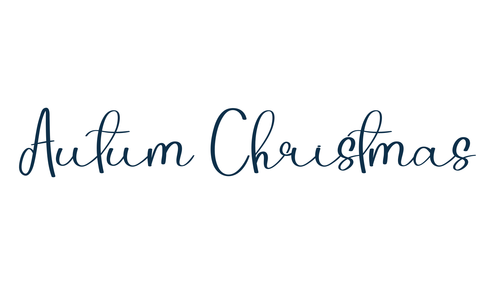 Autum Christmas, handwriting font preview