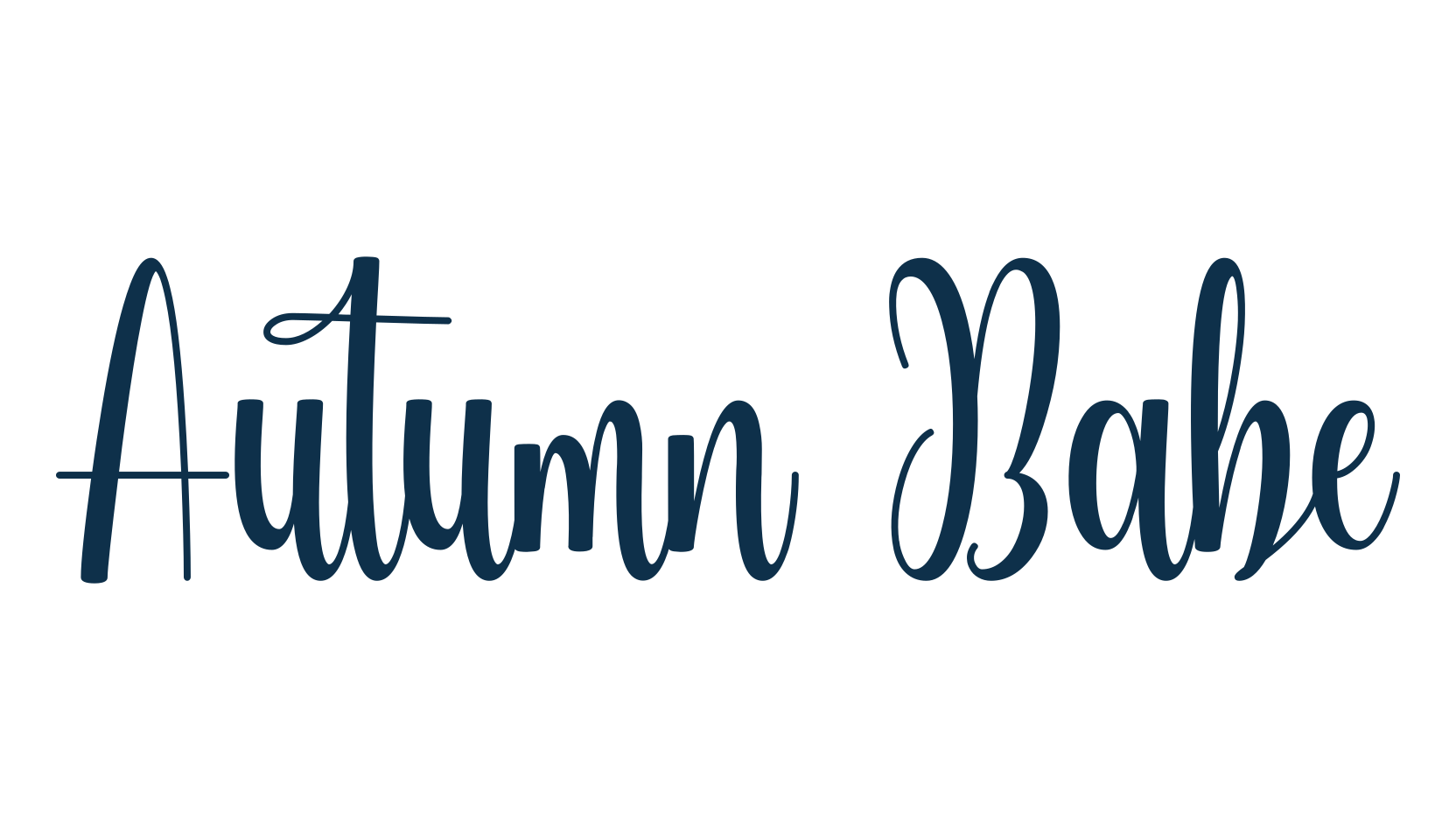 Autumn Babe, calligraphy font preview