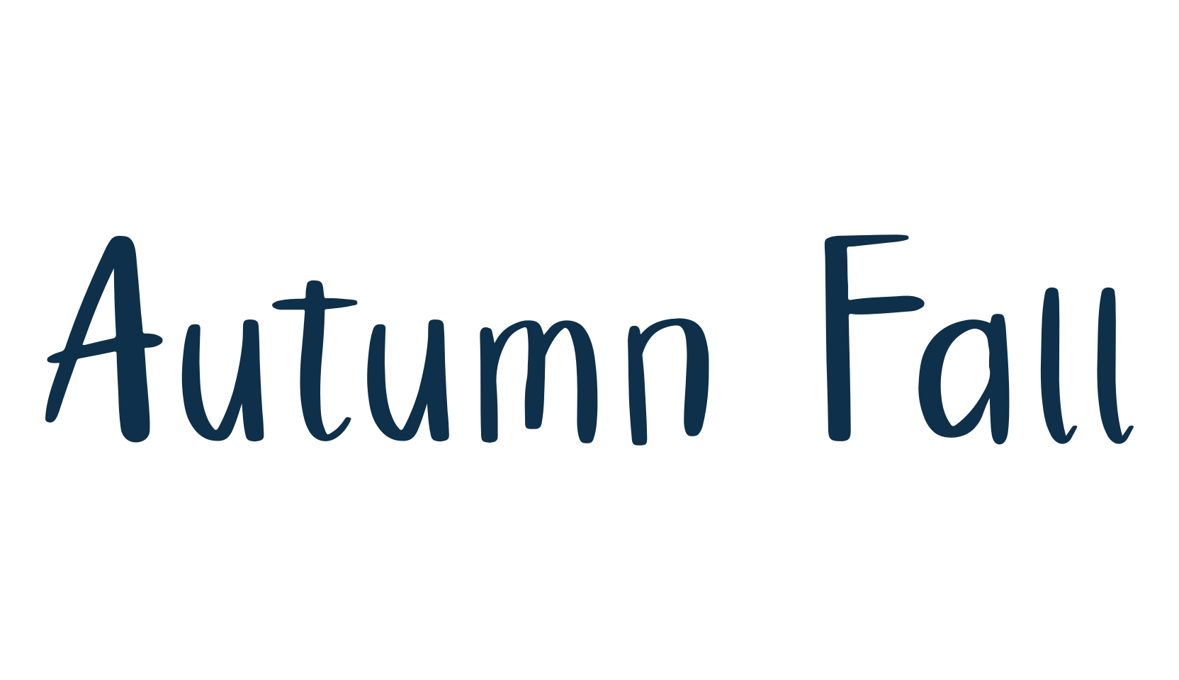 Autumn Fall, handwriting font preview