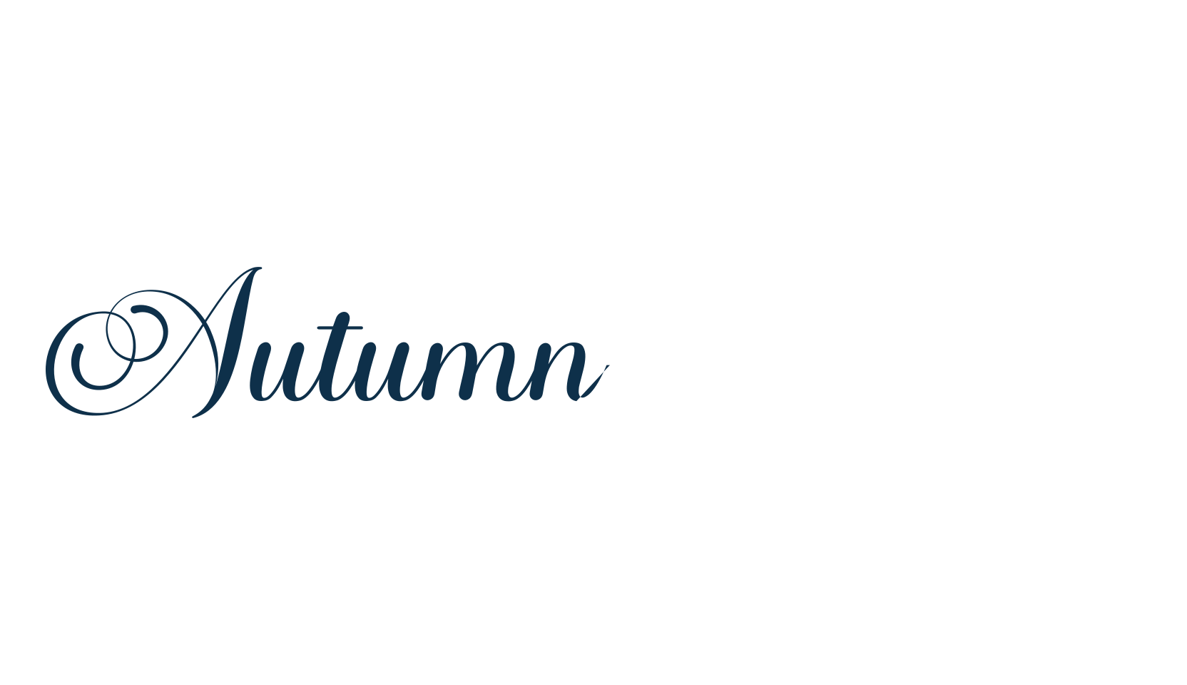 Autumn Flowers, calligraphy font preview