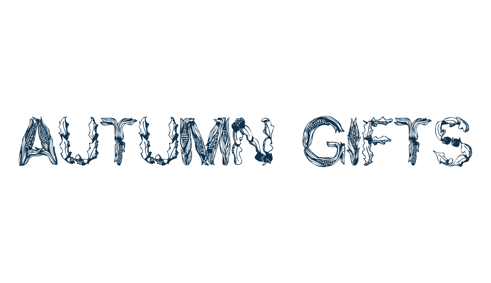 Autumn Gifts, decorative font preview